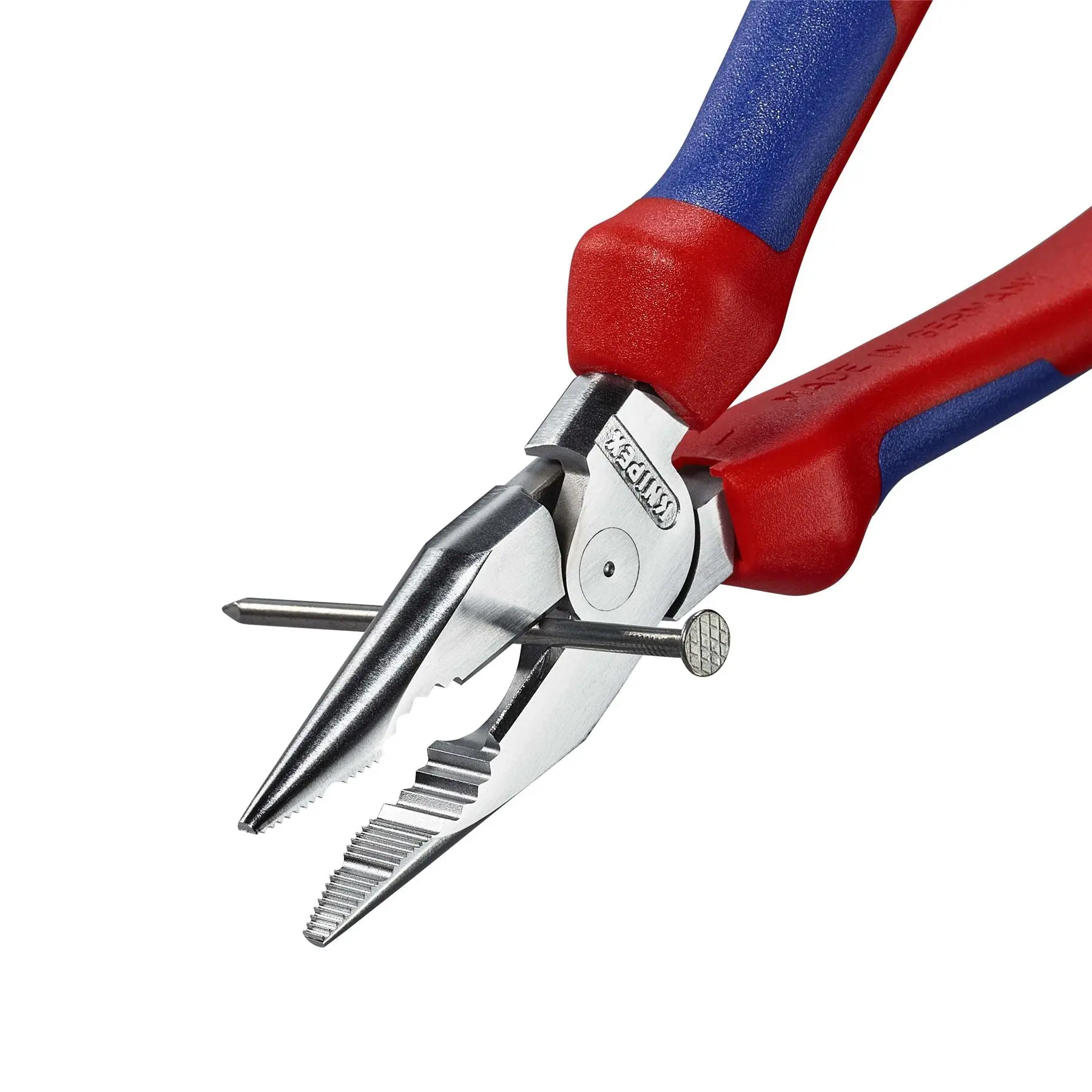 Knipex Needle Nose Combination Pliers 185mm Multi Component Grips Chrome 08 25 185 - Image 5