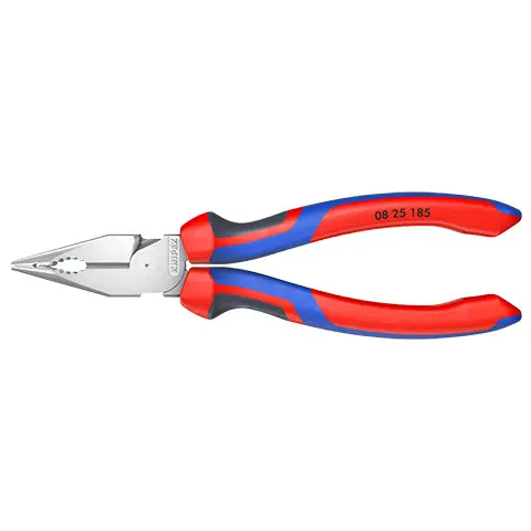 Knipex Needle Nose Combination Pliers 185mm Multi Component Grips Chrome 08 25 185 - Image 6