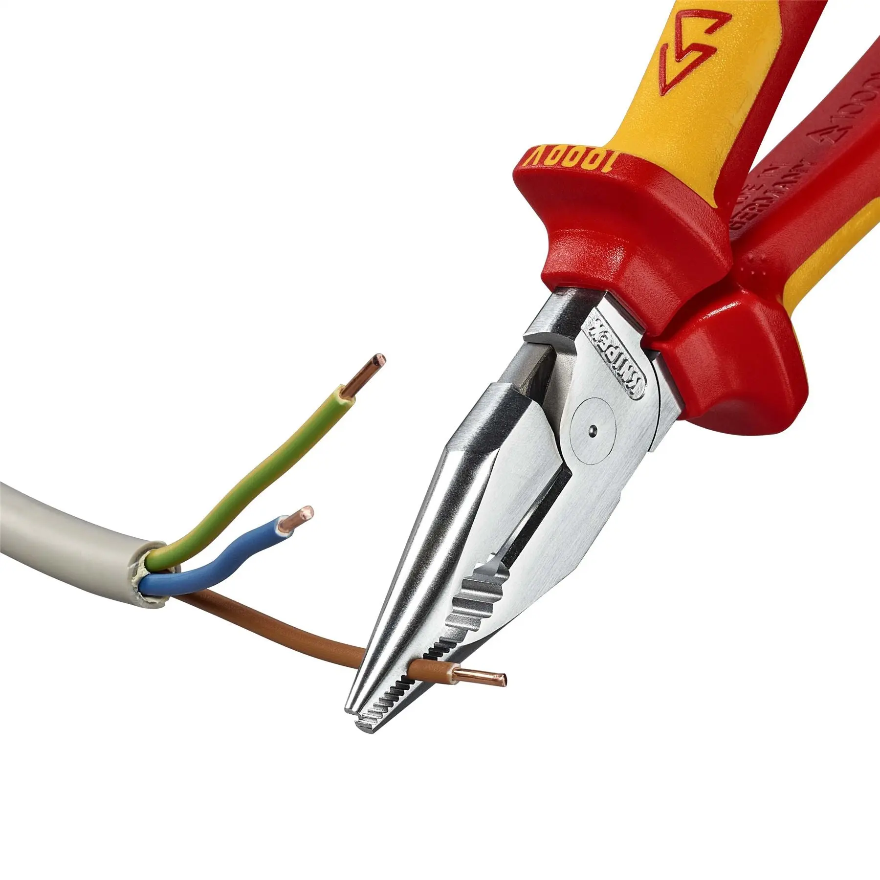 KNIPEX Needle Nose Combination Pliers 185mm VDE Chrome Multi Component Grips 08 26 185 SB - Image 6