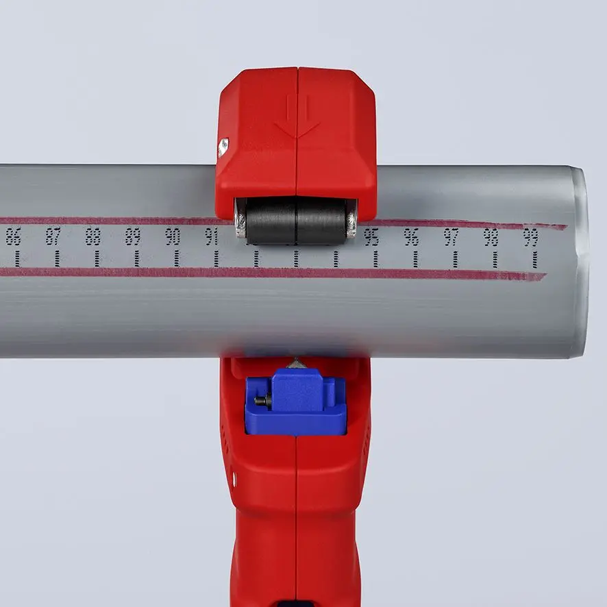 KNIPEX Pipe Cutter DP50 for Plastic Drain Pipes Cut and Chamfer 50mm Capacity 90 23 01 BK - Image 12