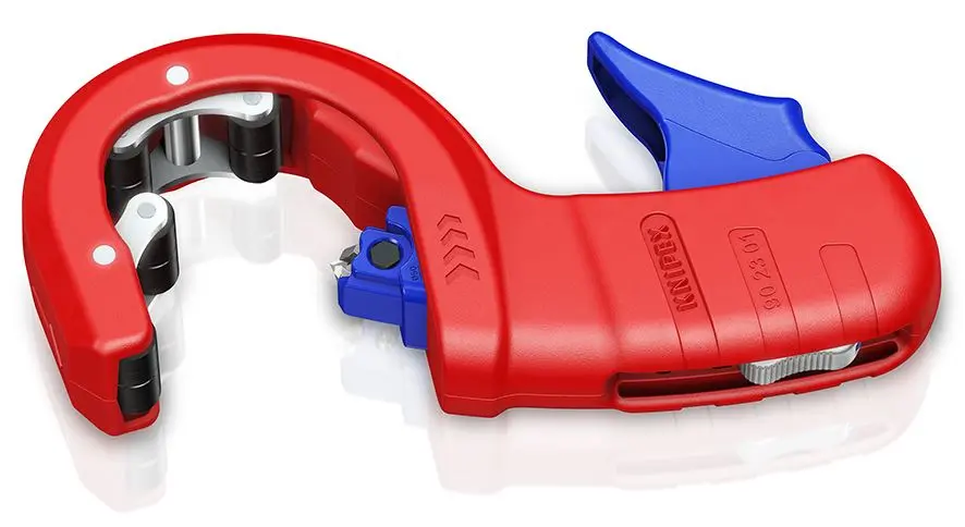 KNIPEX Pipe Cutter DP50 for Plastic Drain Pipes Cut and Chamfer 50mm Capacity 90 23 01 BK - Image 5