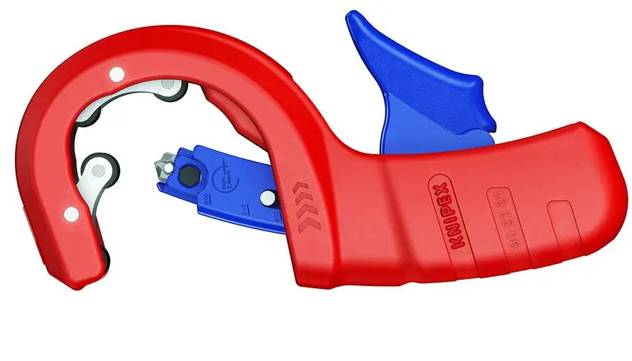 KNIPEX Pipe Cutter DP50 for Plastic Drain Pipes Cut and Chamfer 50mm Capacity 90 23 01 BK - Image 6
