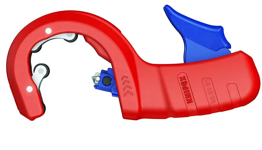 KNIPEX Pipe Cutter DP50 for Plastic Drain Pipes Cut and Chamfer 50mm Capacity 90 23 01 BK - Image 8