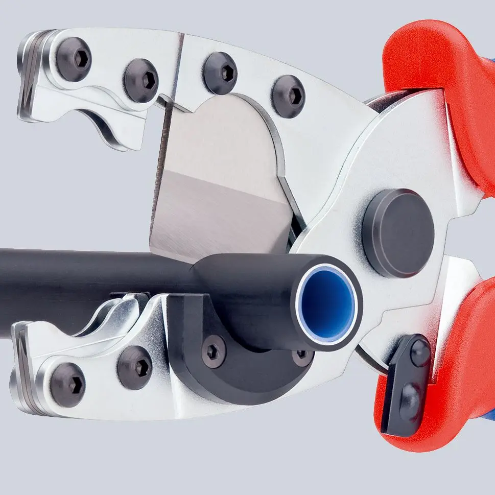 KNIPEX Pipe Cutter for Composite Pipes and Protective Tubes 210mm Multi Component Grips 90 25 20 SB - Image 3