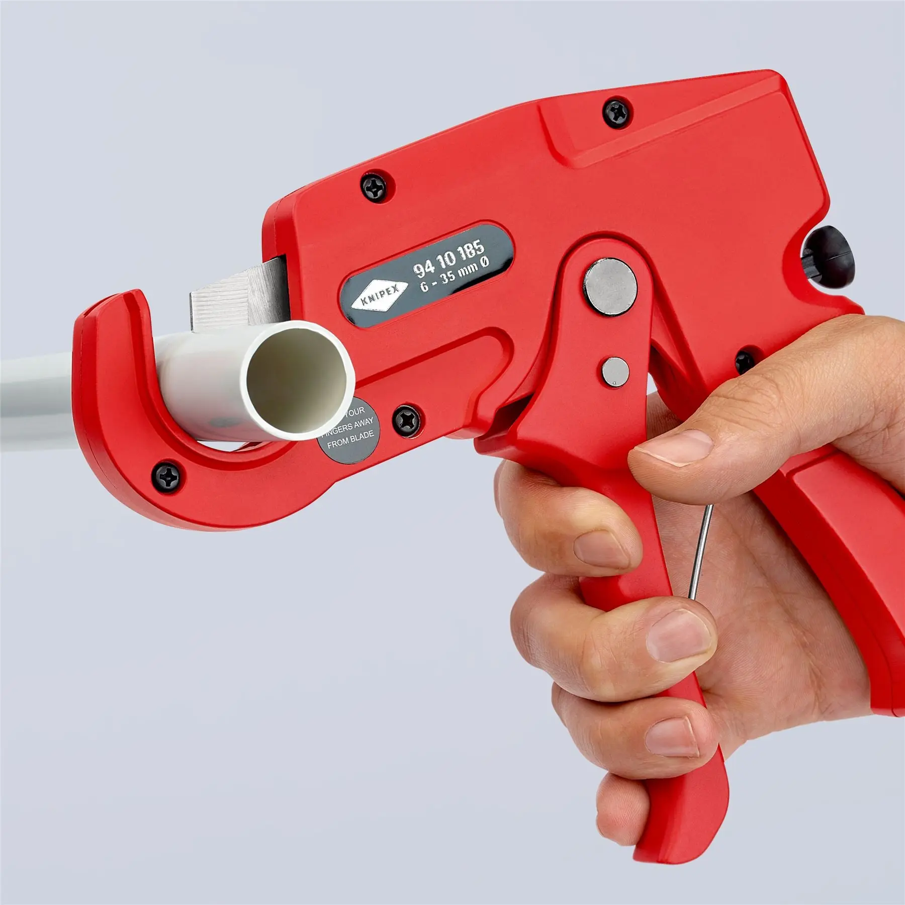 KNIPEX Pipe Cutter for Plastic Conduit Pipes Electrical Installation Work 185mm 6-35mm Capacity 94 10 185 - Image 12
