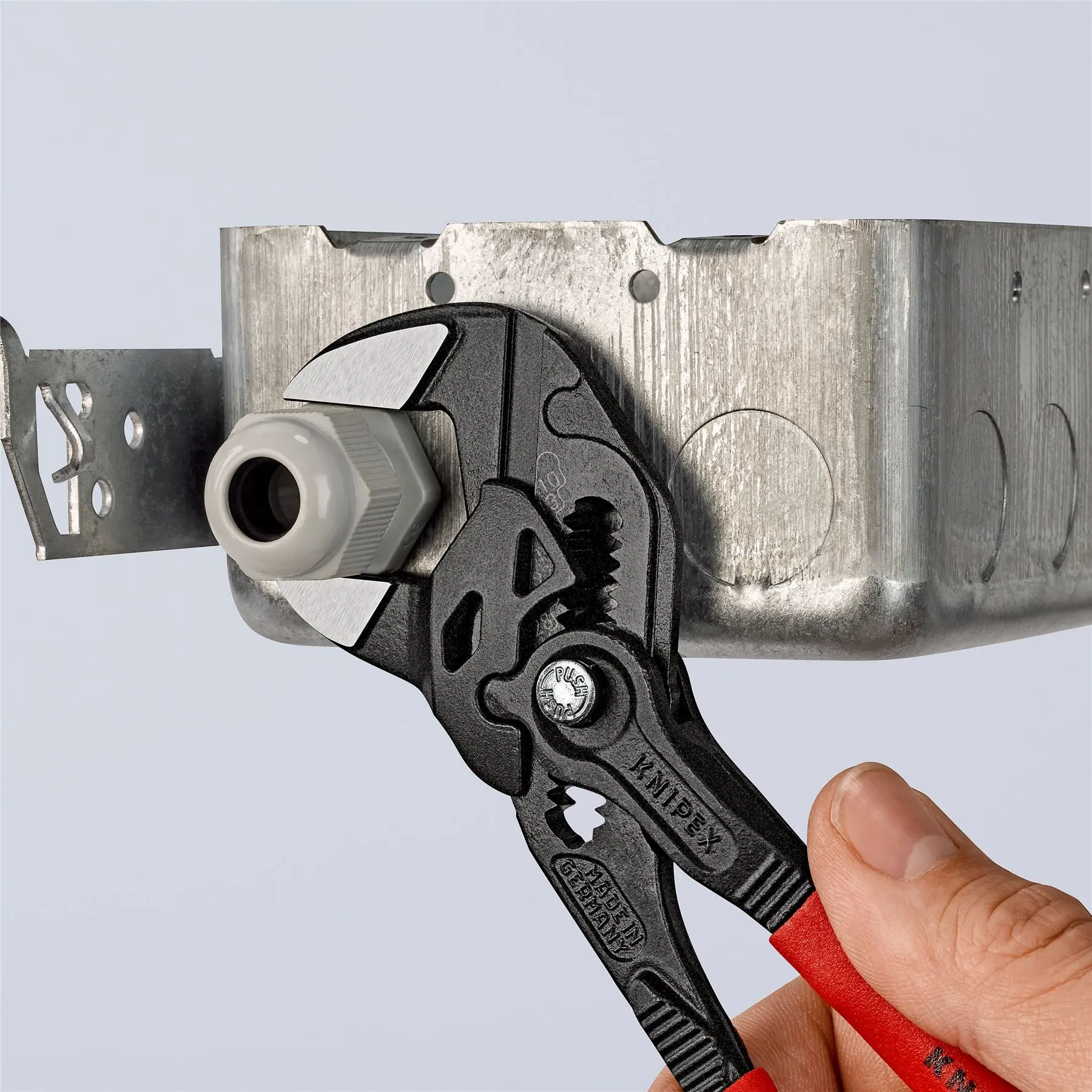 KNIPEX Pliers Wrench Slip Joint Plier 180mm Plastic Coated Handles Non Slip 86 01 180 SB - Image 5