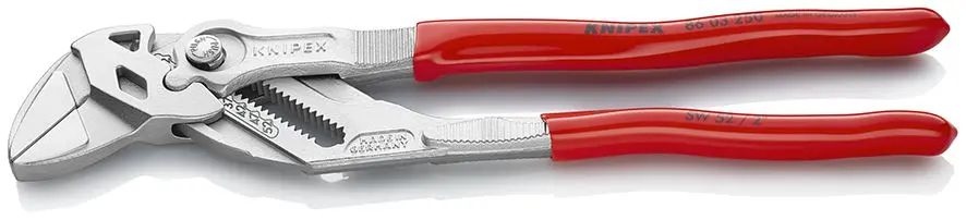KNIPEX Pliers Wrench Slip Joint Plier 250mm Chrome Plastic Coated Handles 86 03 250 SB
