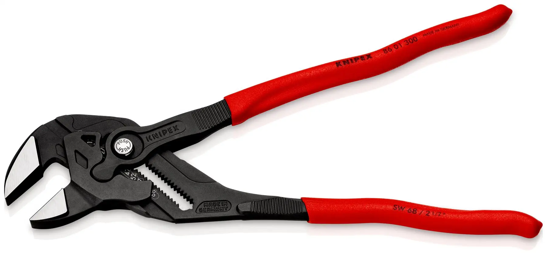 KNIPEX Pliers Wrench Slip Joint Plier 300mm Plastic Coated Handles Non Slip 86 01 300 SB - Image 2