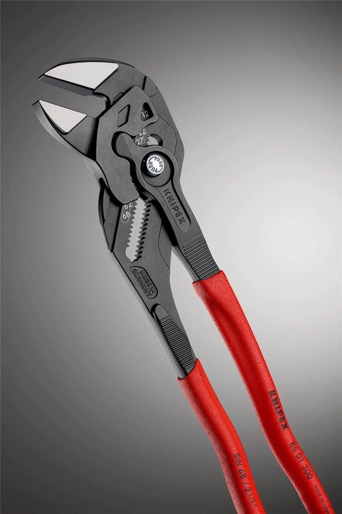 KNIPEX Pliers Wrench Slip Joint Plier 300mm Plastic Coated Handles Non Slip 86 01 300 SB - Image 3