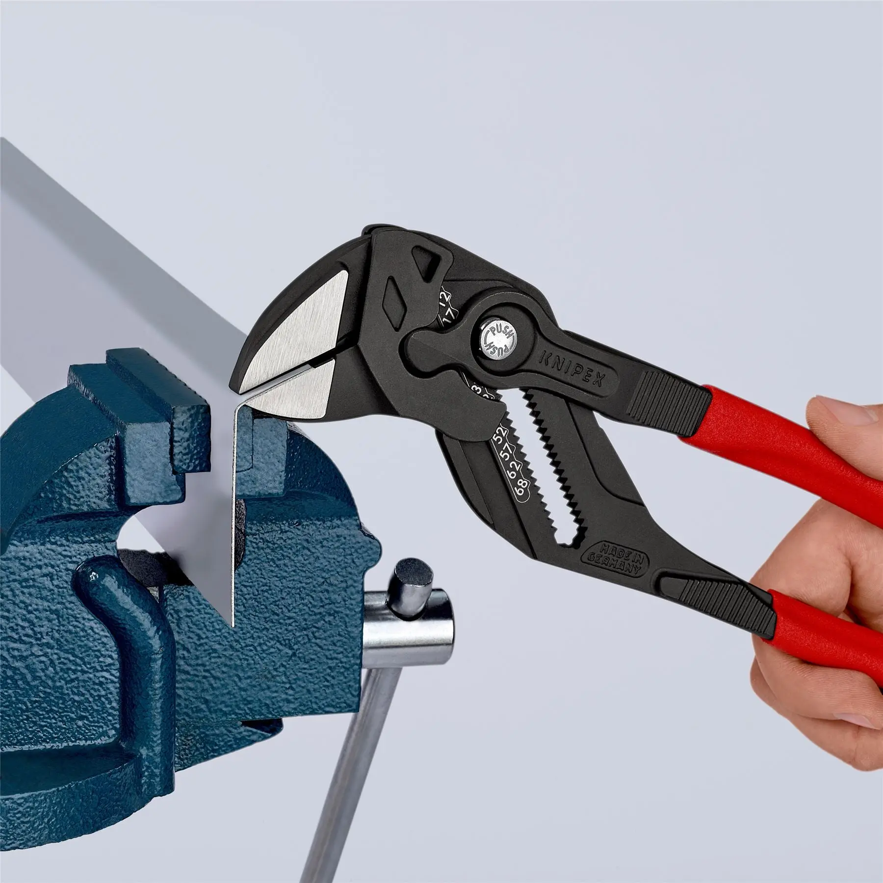 KNIPEX Pliers Wrench Slip Joint Plier 300mm Plastic Coated Handles Non Slip 86 01 300 SB - Image 7