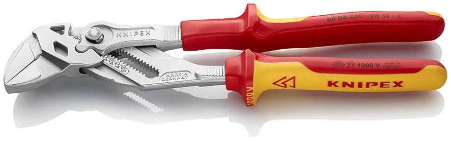 KNIPEX Pliers Wrench Slip Joint Water Pump Plier 250mm Chrome VDE Insulated 86 06 250 SB