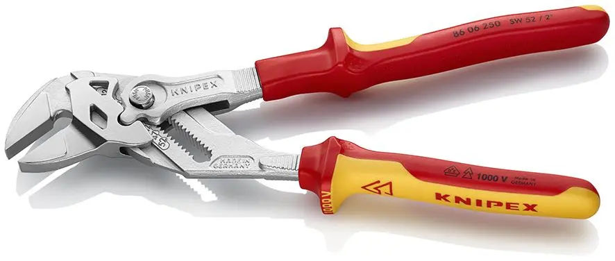 KNIPEX Pliers Wrench Slip Joint Water Pump Plier 250mm Chrome VDE Insulated 86 06 250 SB - Image 2