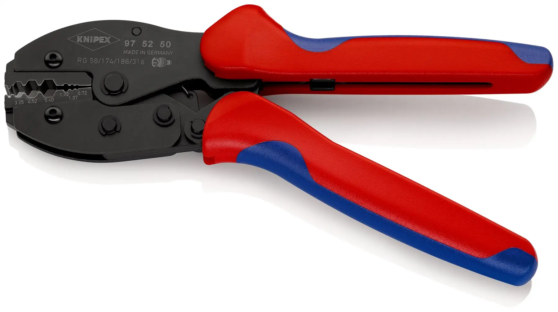 KNIPEX PreciForce Crimping Pliers for Coax BNC TNC Connectors with Multi Component Grips 220mm 97 52 50 - Image 2