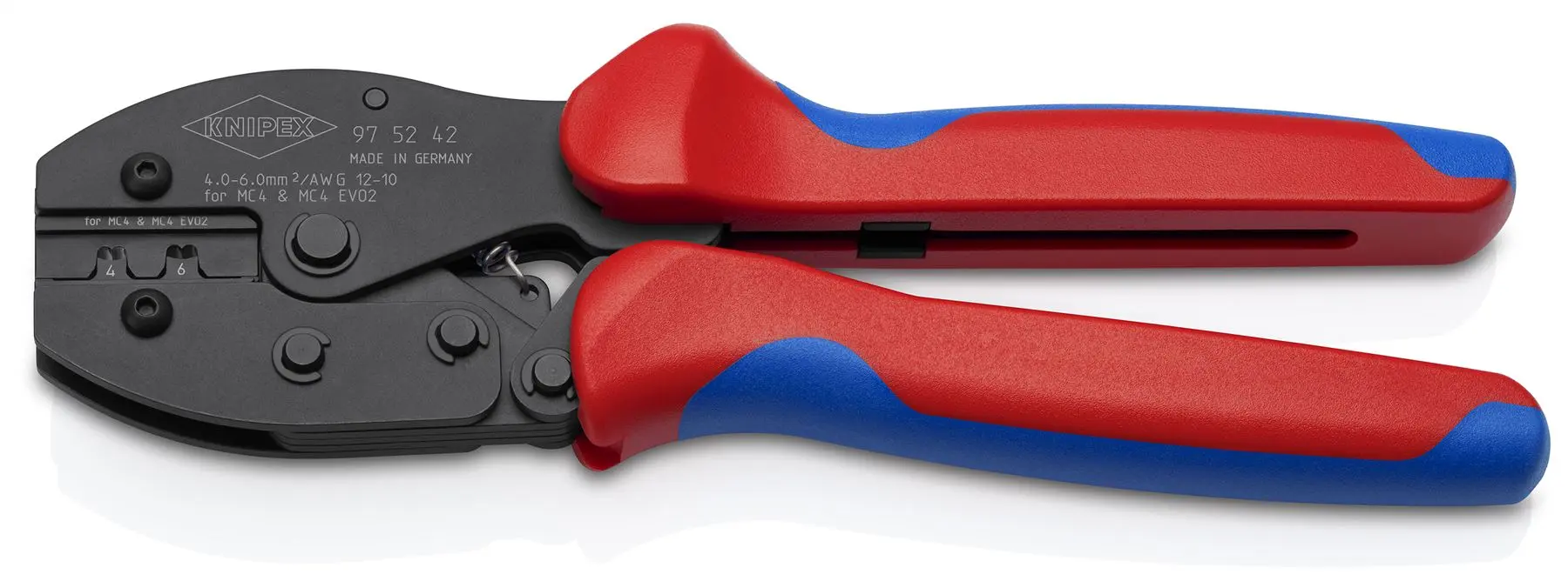 KNIPEX PreciForce Crimping Pliers for MC4/MC4 EVO 2 Connectors with Multi Component Grips 220mm 97 52 42 SB - Image 2
