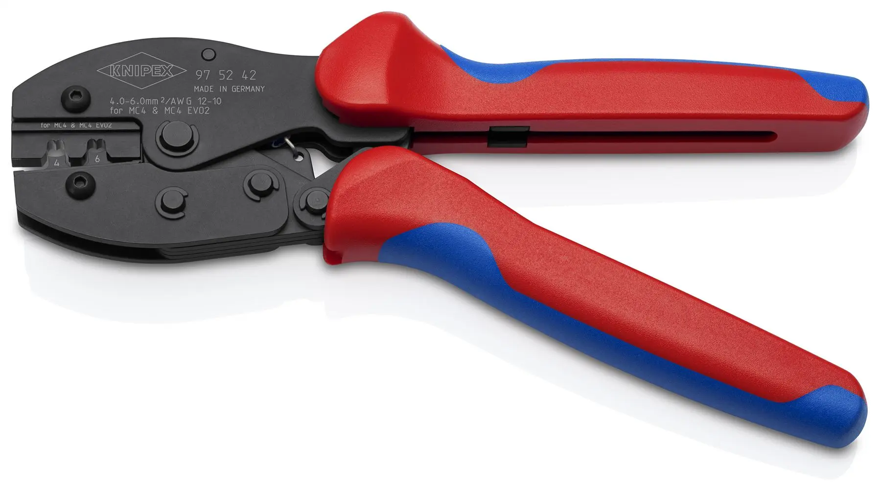 KNIPEX PreciForce Crimping Pliers for MC4/MC4 EVO 2 Connectors with Multi Component Grips 220mm 97 52 42 SB - Image 3