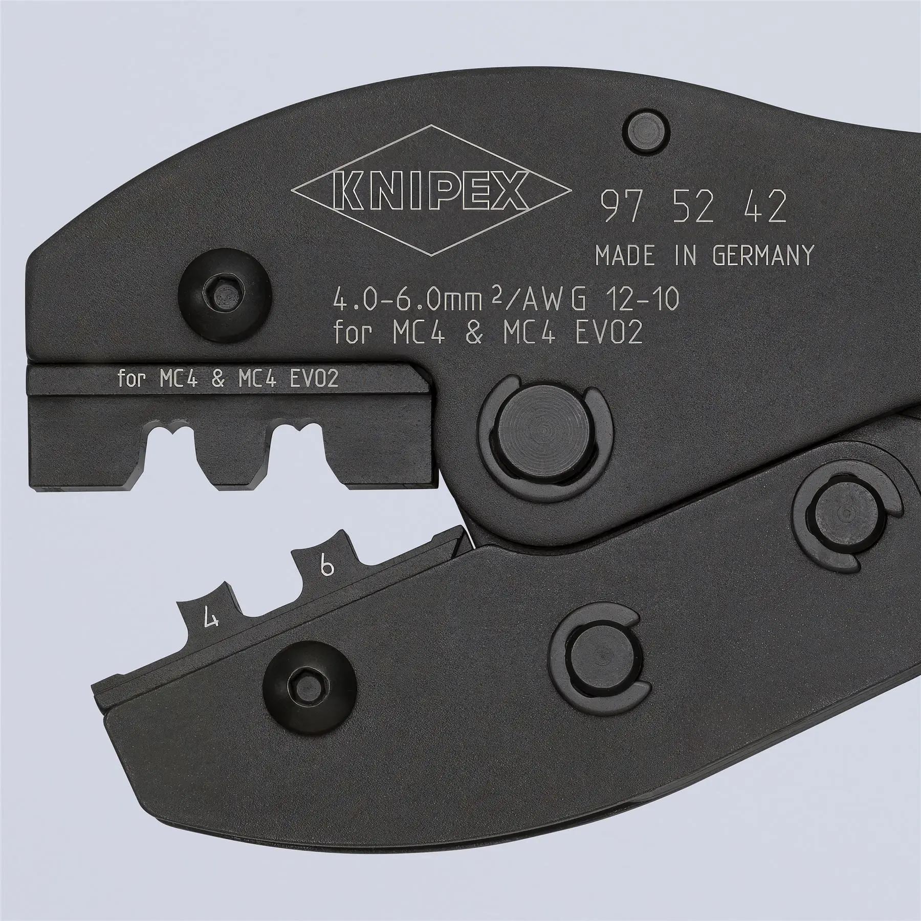 KNIPEX PreciForce Crimping Pliers for MC4/MC4 EVO 2 Connectors with Multi Component Handles 220mm 97 52 42 - Image 2