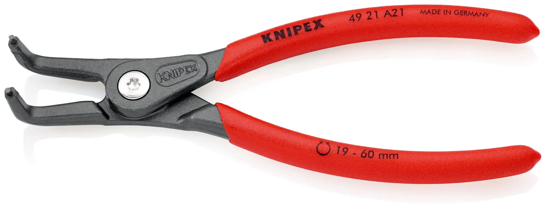 KNIPEX Precision Circlip Pliers for External Circlips on Shafts 165mm 1.8mm Diameter Tips 49 21 A21