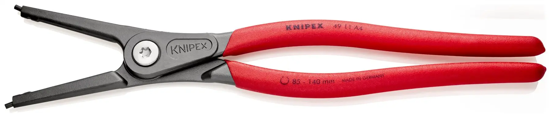 KNIPEX Precision Circlip Pliers for External Circlips on Shafts 320mm 3.2mm Diameter Tips 49 11 A4 - Image 2
