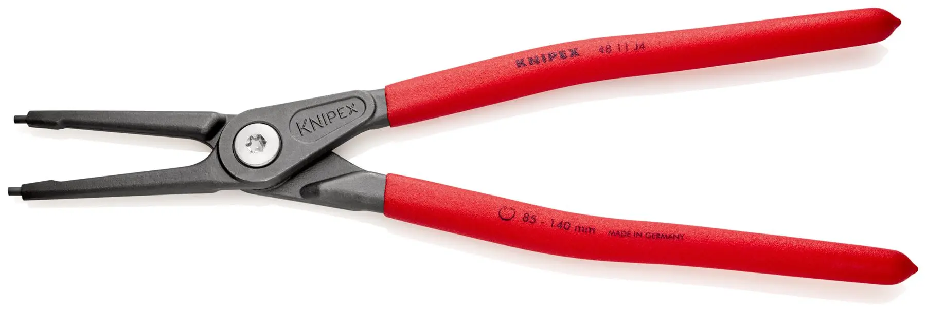 KNIPEX Precision Circlip Pliers for Internal Circlips in Bore Holes 320mm 3.2mm Diameter Tips 40 11 J4 - Image 2