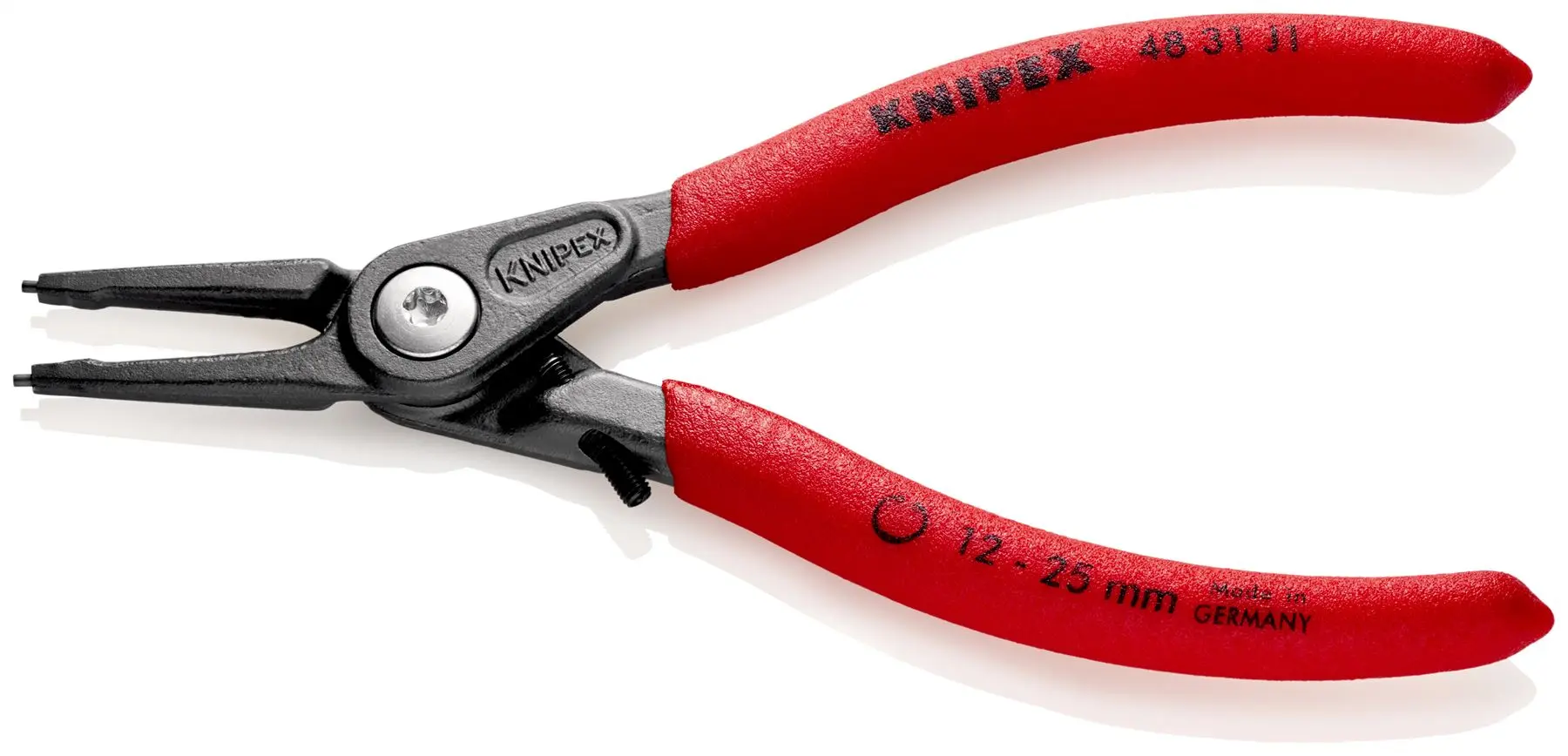 KNIPEX Precision Circlip Pliers for Internal Circlips in Bore Holes with Overexpansion Guard 140mm 48 31 J1 - Image 2