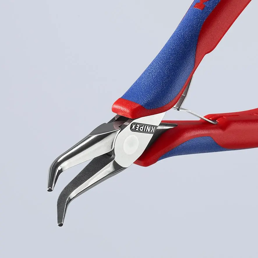 KNIPEX Precision Electronics Gripping Pliers 45° Bent Nose 145mm Multi Component Grips 35 82 145 - Image 6