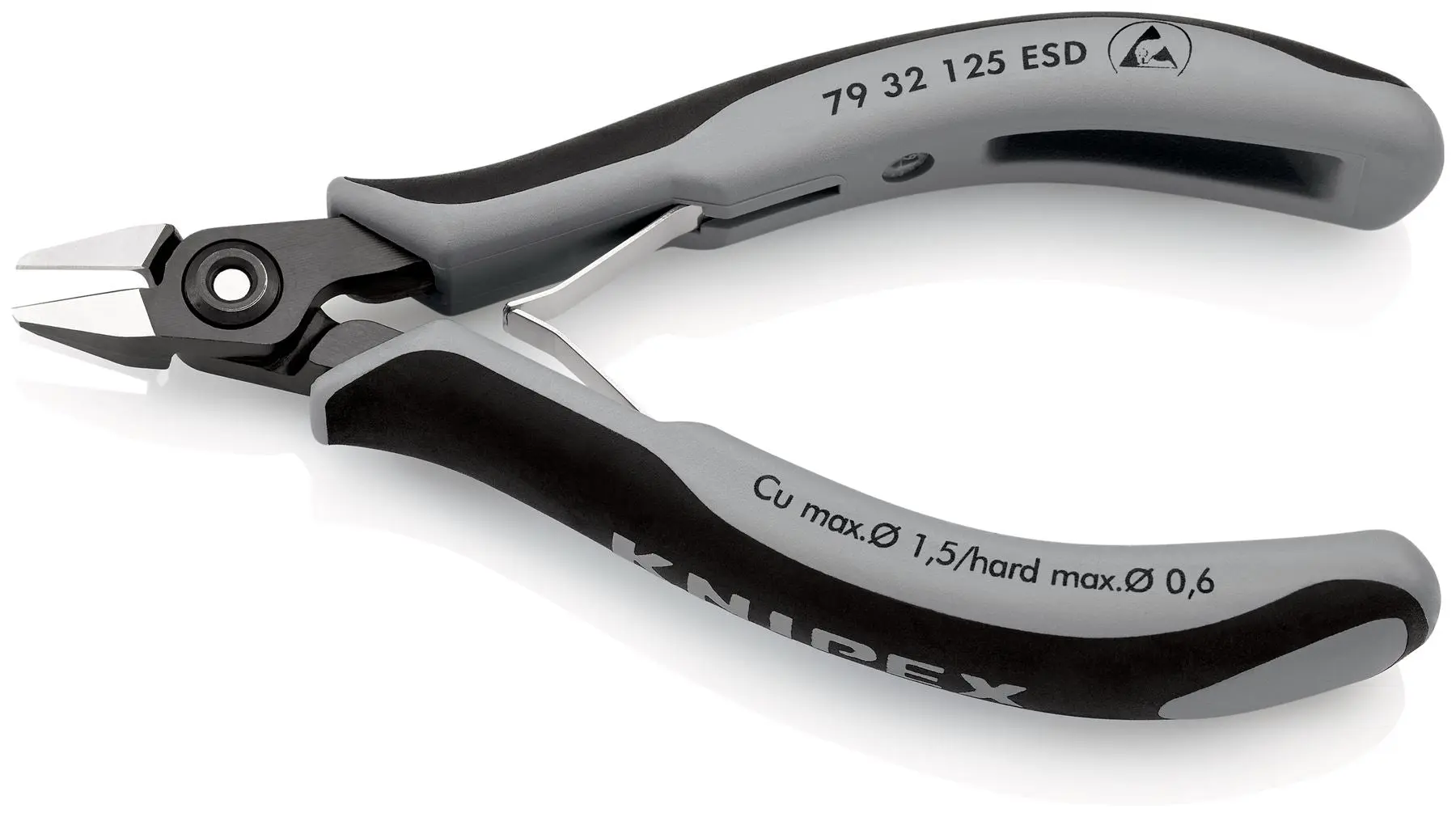 KNIPEX Precision Electronics Side Cutter 125mm Multi Component Grips 79 32 125 ESD - Image 2