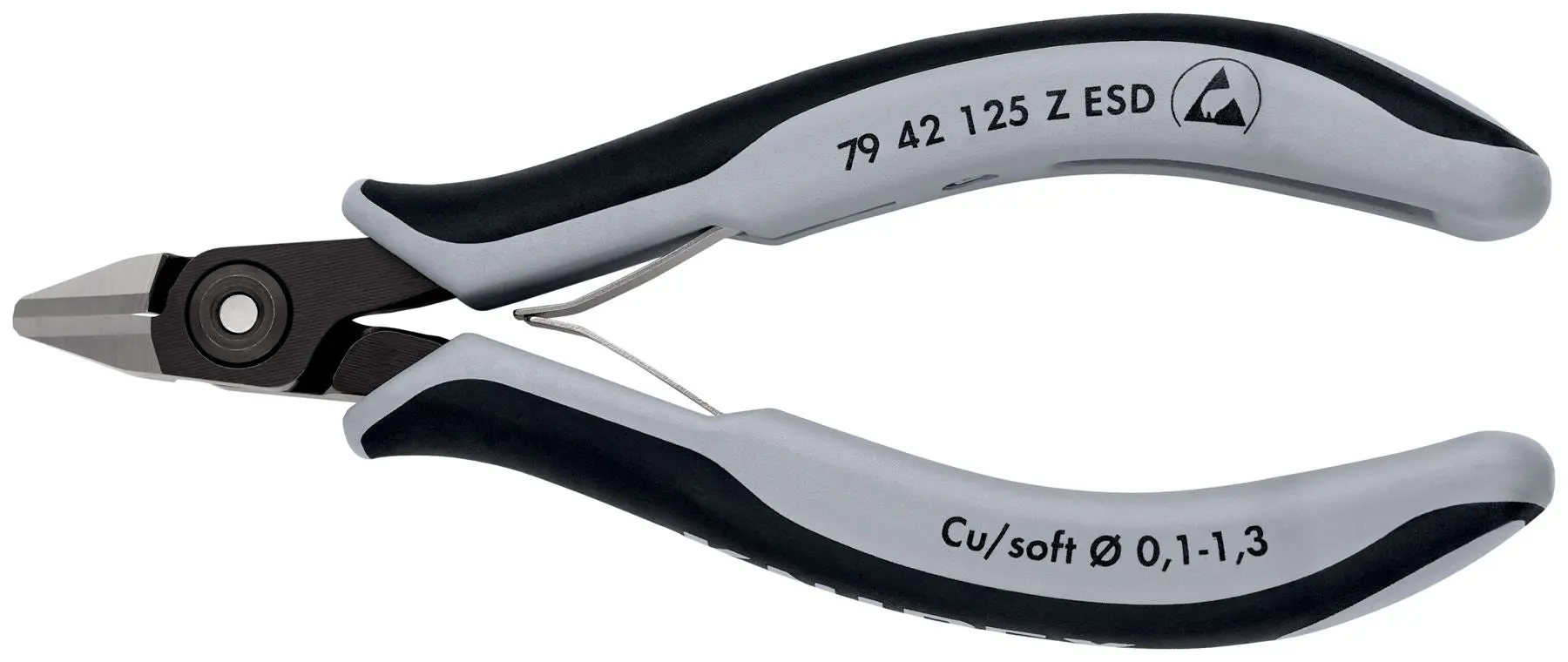 KNIPEX Precision Electronics Side Cutting Pliers 125mm Multi Component Grips 79 42 125 Z ESD