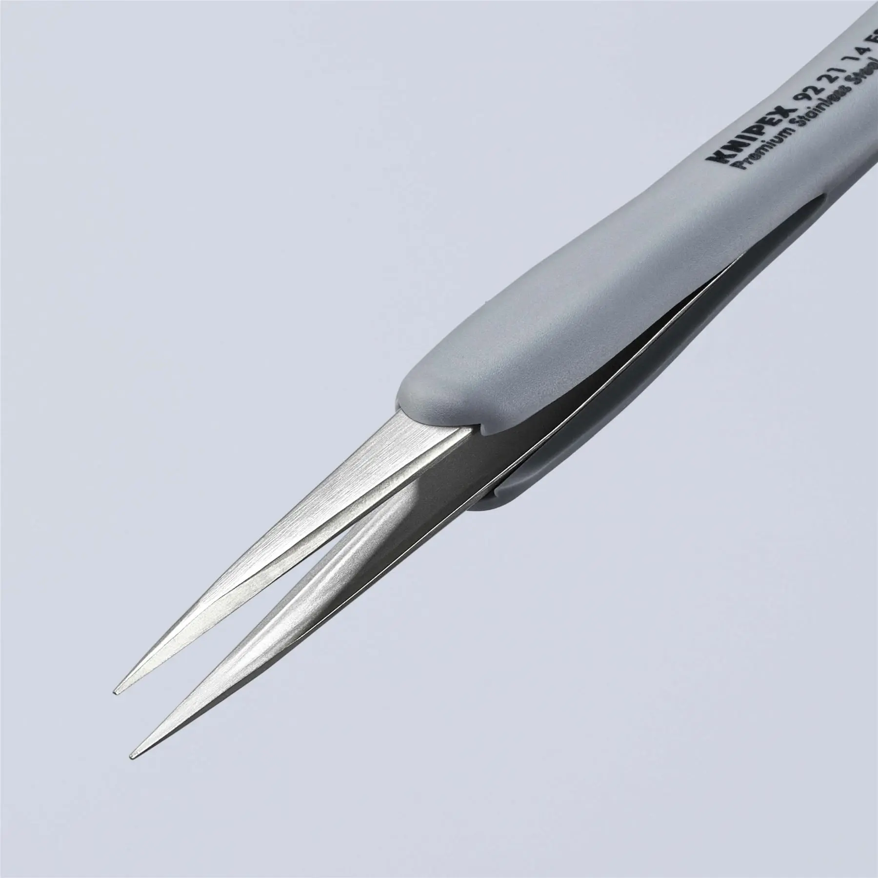 Knipex Precision Tweezers with Rubber Handles ESD Smooth Gripping Surfaces 92 21 14 ESD - Image 5