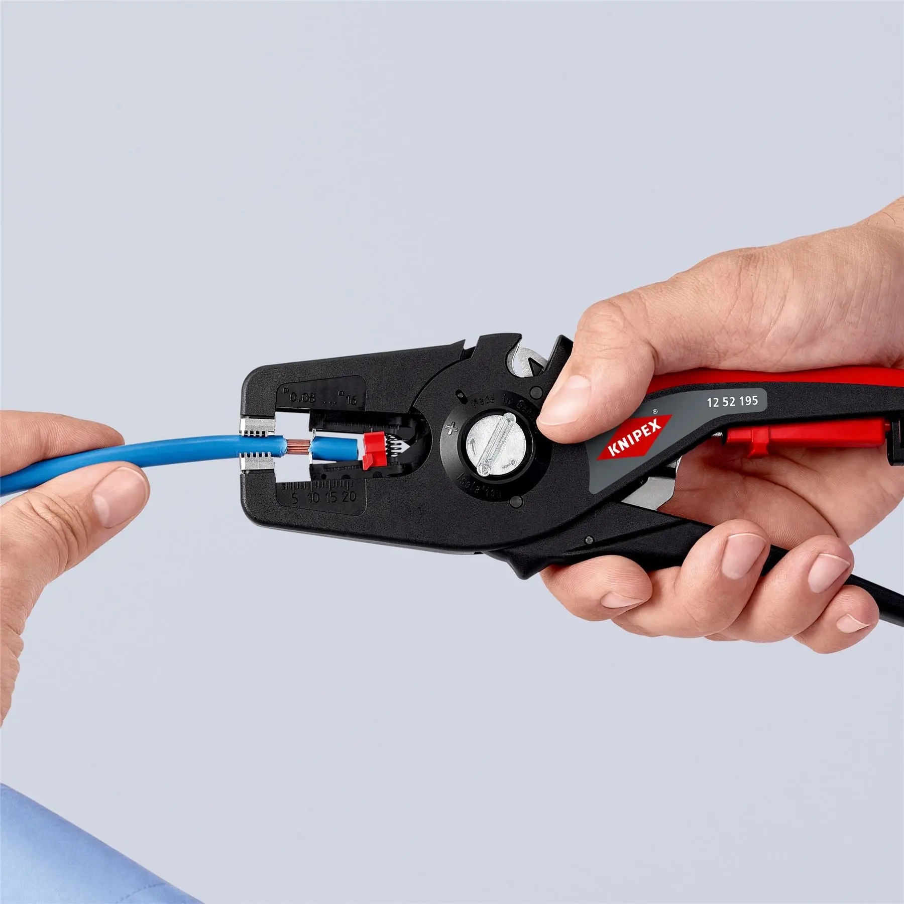 Knipex PreciStrip 16 Automatic Insulation Stripper 195mm Wire Stripping Pliers 12 52 195 SB - Image 12