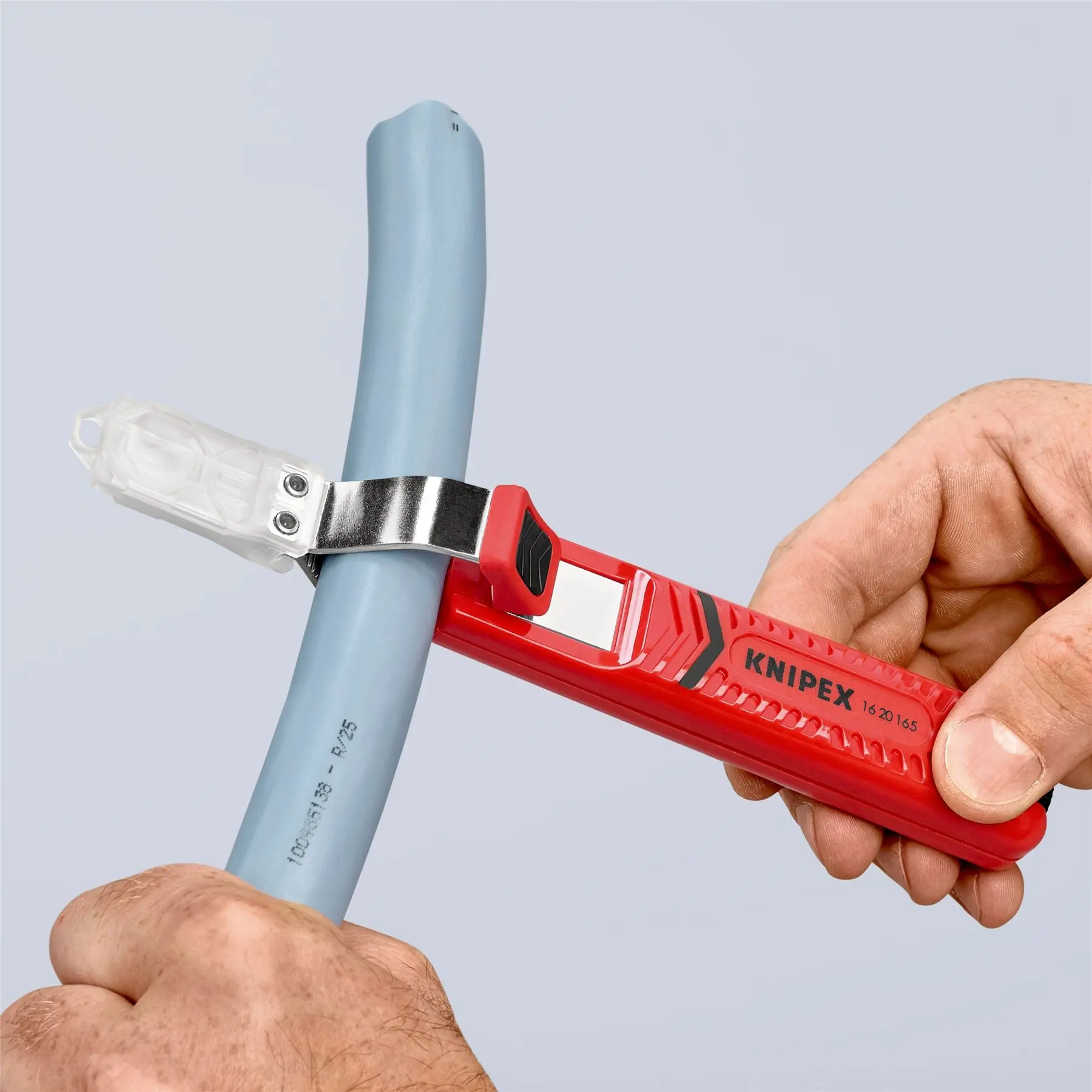 KNIPEX Round Cable Stripping Tool with Scalpel Blade 165mm for 8-28mm Diameter 16 20 165 SB - Image 5