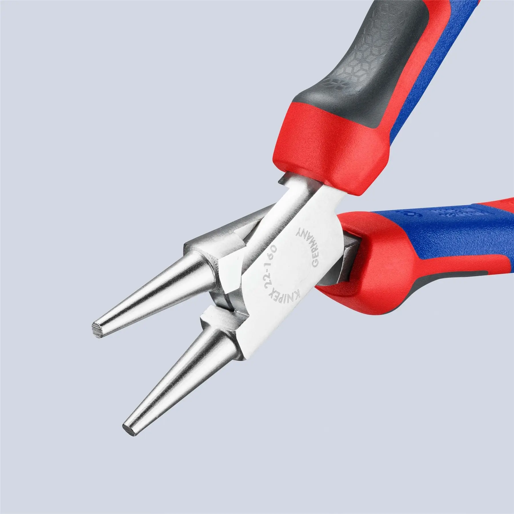 KNIPEX Round Nose Pliers 160mm Chrome with Comfort Handles 22 05 160 - Image 7