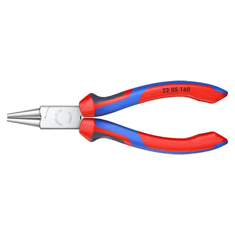 KNIPEX Round Nose Pliers 160mm Chrome with Comfort Handles 22 05 160 - Image 8