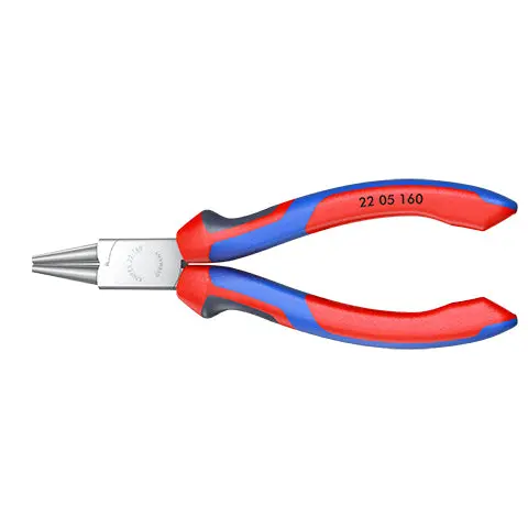 KNIPEX Round Nose Pliers 160mm Chrome with Comfort Handles 22 05 160 - Image 9