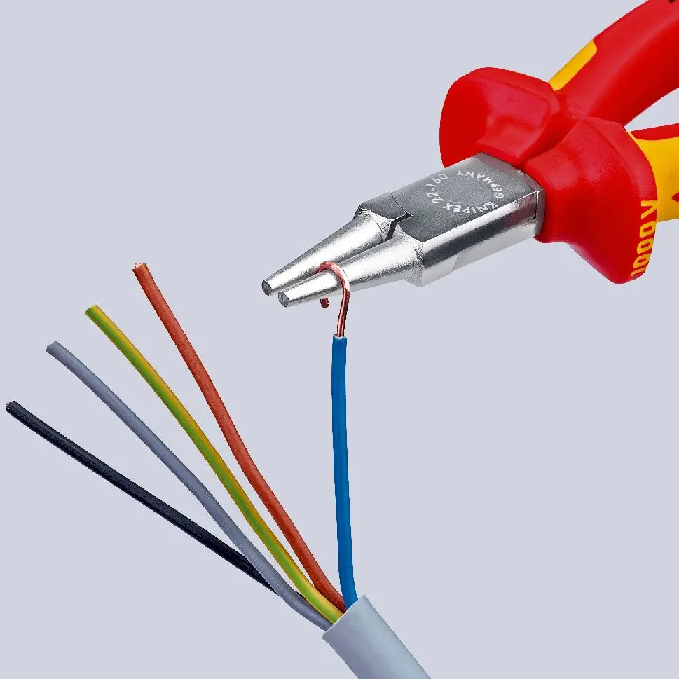 Knipex Round Nose Pliers 160mm VDE 1000V Multi Component Grips 22 06 160 - Image 4