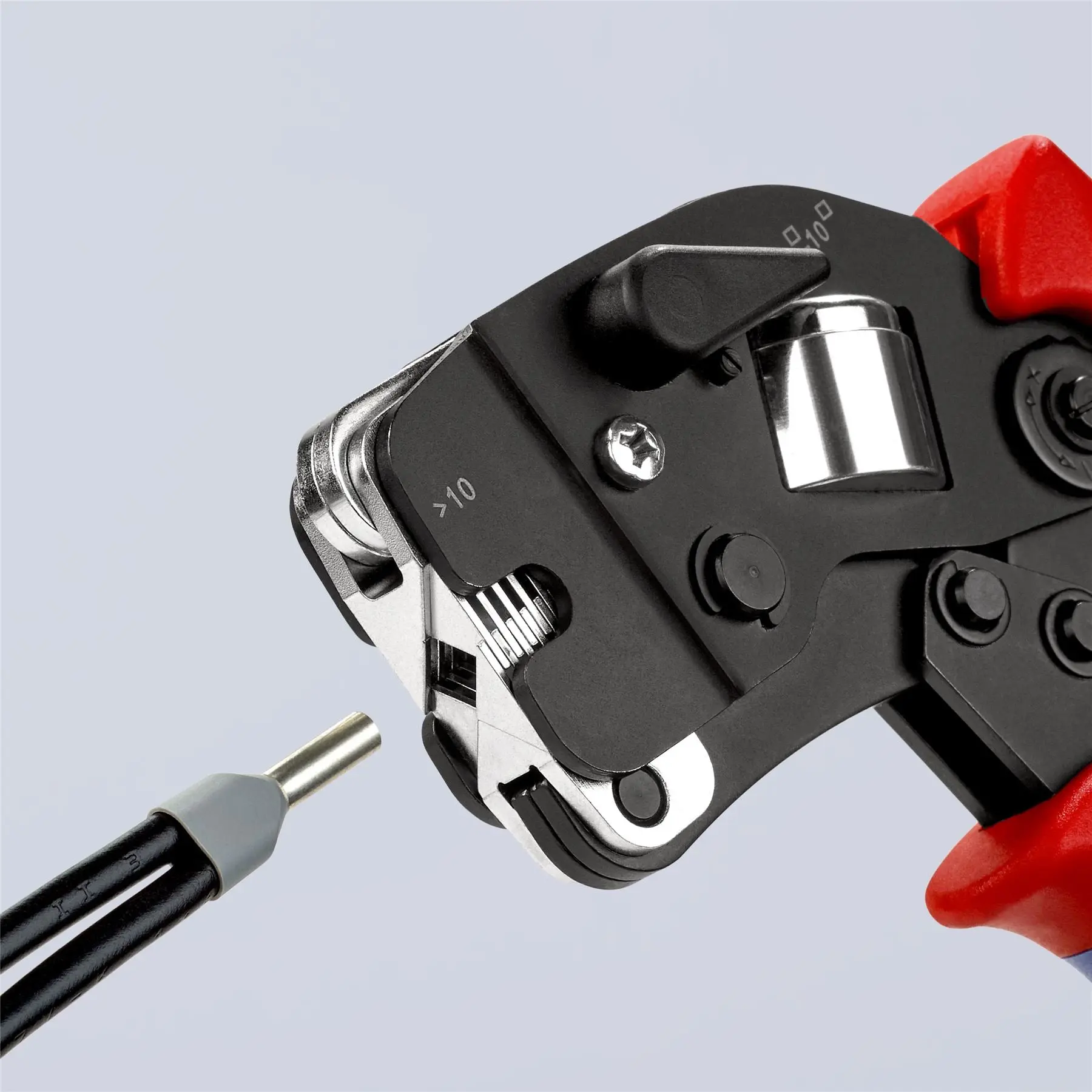 KNIPEX Self Adjusting Crimping Pliers for Wire Ferrules with Front Loading 0.08-10/16mm² 190mm Multi Component Grips 97 53 09 SB - Image 13