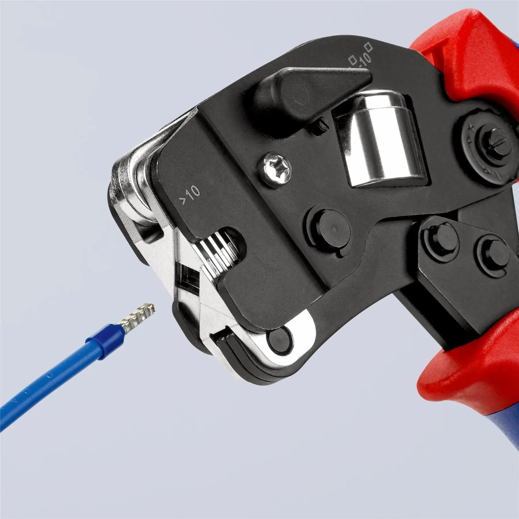 KNIPEX Self Adjusting Crimping Pliers for Wire Ferrules with Front Loading 0.08-10/16mm² 190mm Multi Component Grips 97 53 09 SB - Image 6