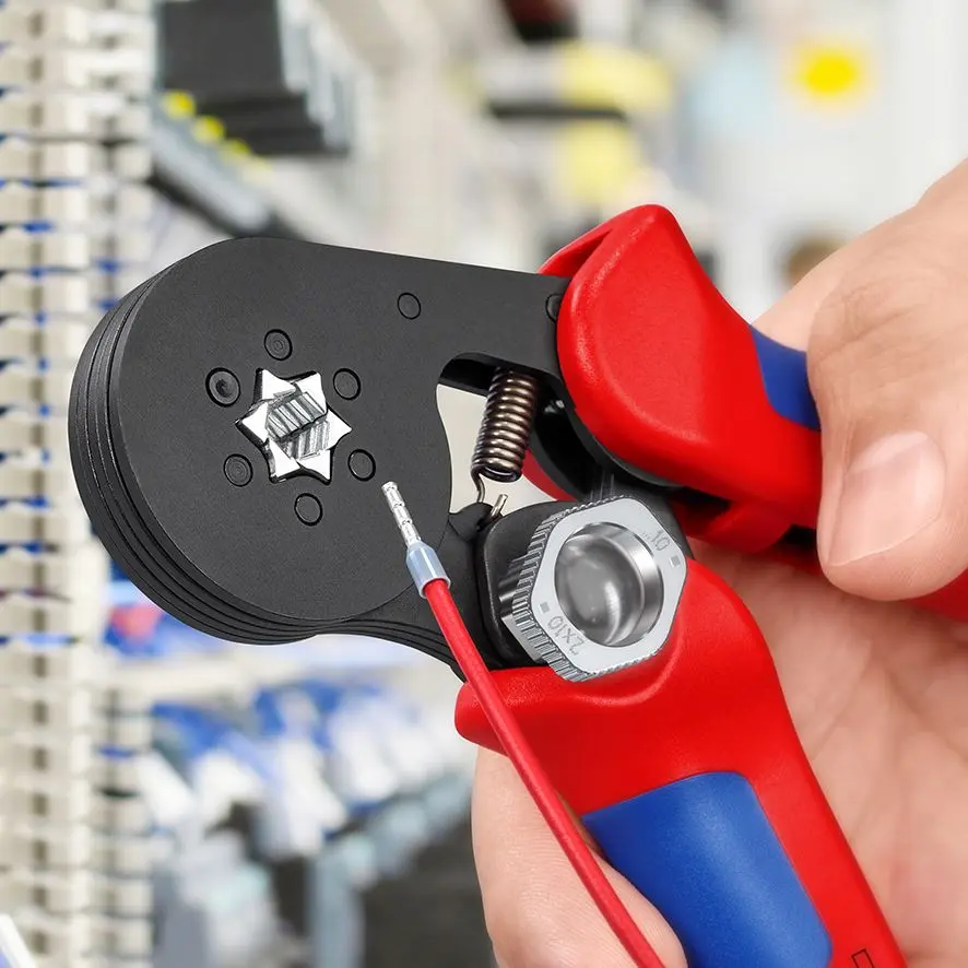 KNIPEX Self Adjusting Crimping Pliers for Wire Ferrules with Lateral Access up to 16mm² 180mm Multi Component Grips 97 53 14 SB - Image 3