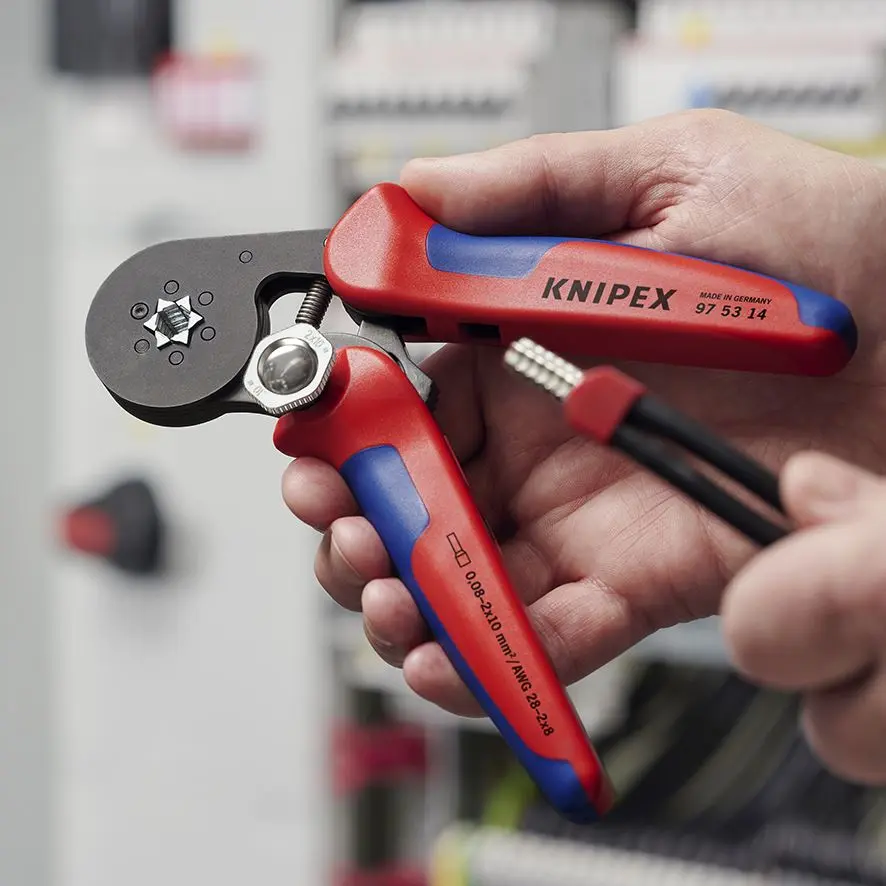 KNIPEX Self Adjusting Crimping Pliers for Wire Ferrules with Lateral Access up to 16mm² 180mm Multi Component Grips 97 53 14 SB - Image 7