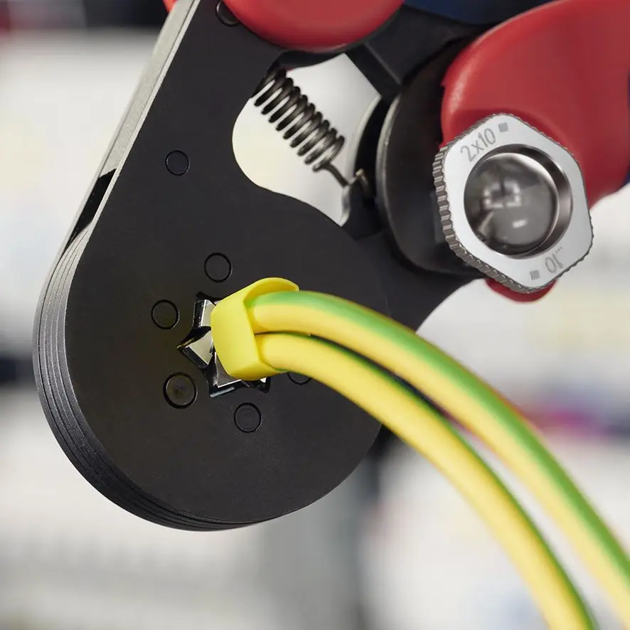 KNIPEX Self Adjusting Crimping Pliers for Wire Ferrules with Lateral Access up to 16mm² 180mm Multi Component Grips 97 53 14 SB - Image 9