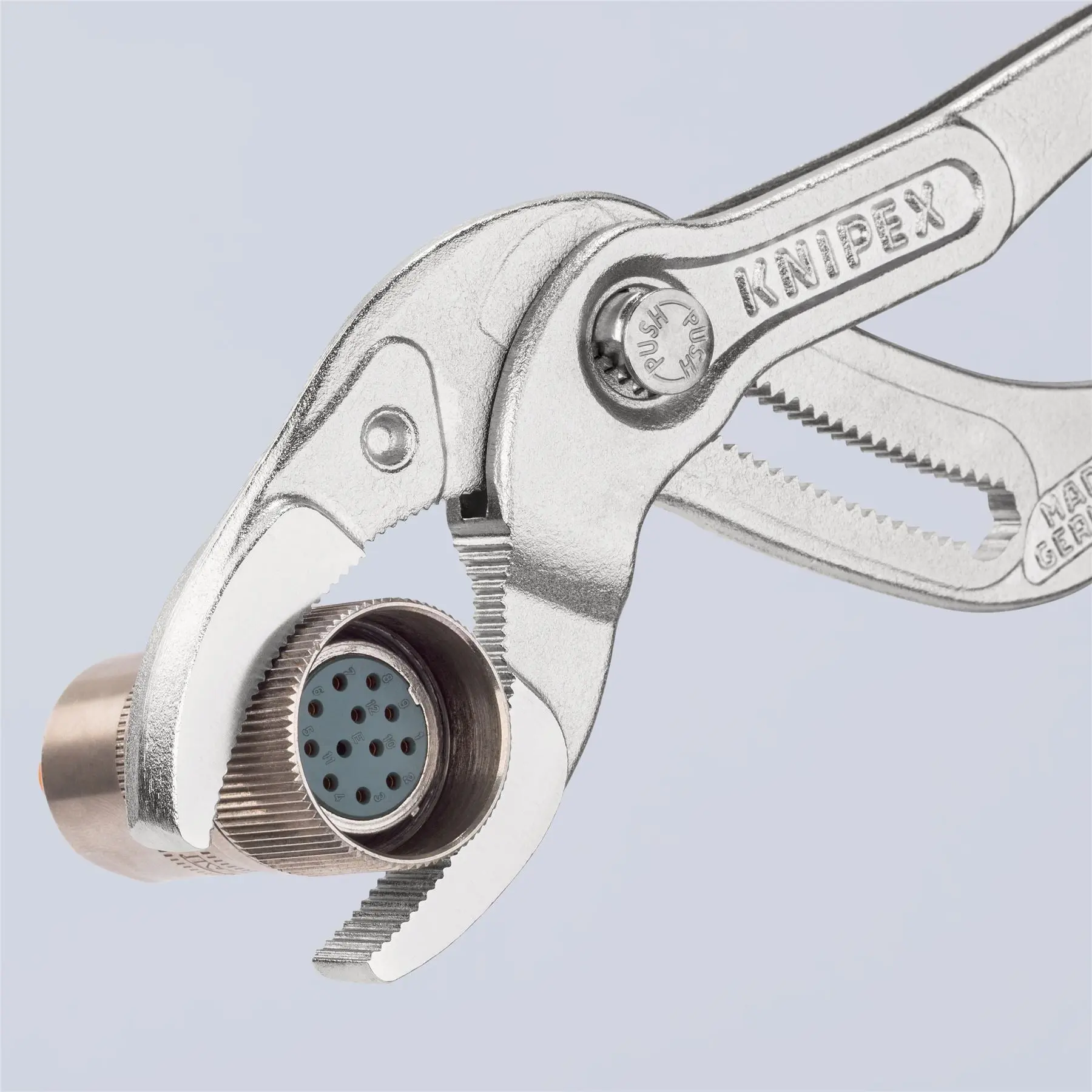 KNIPEX Siphon and Connector Pliers for Traps Tube Fittings Connectors 250mm Chrome Plastic Coated 81 03 250 - Image 6
