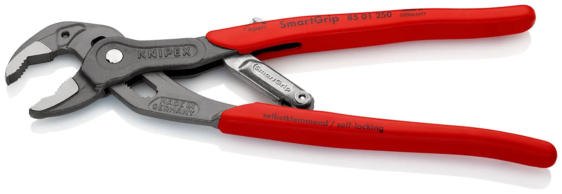 KNIPEX SmartGrip Water Pump Pliers with Automatic Adjustment 250mm Plastic Handles85 01 250 SB - Image 2