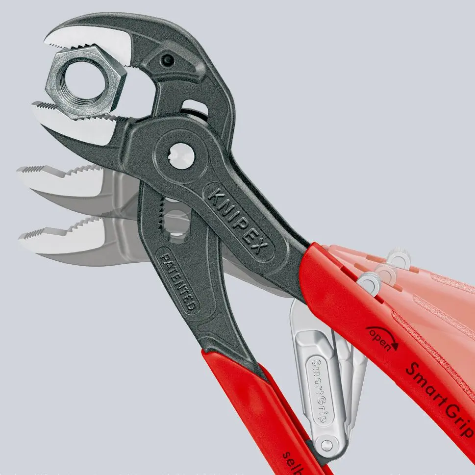 KNIPEX SmartGrip Water Pump Pliers with Automatic Adjustment 250mm Plastic Handles85 01 250 SB - Image 3