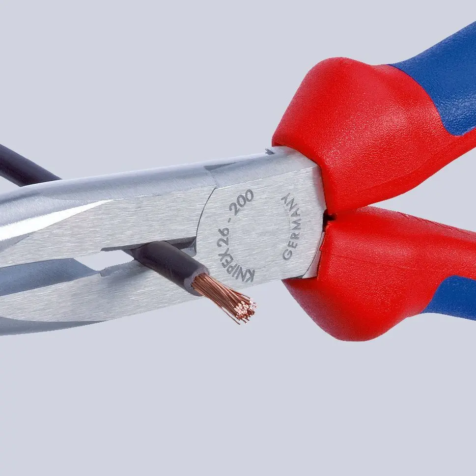 Knipex Snipe Nose Side Cutting Pliers 200mm Multi Component Grips Stork Beak 26 22 200 - Image 5