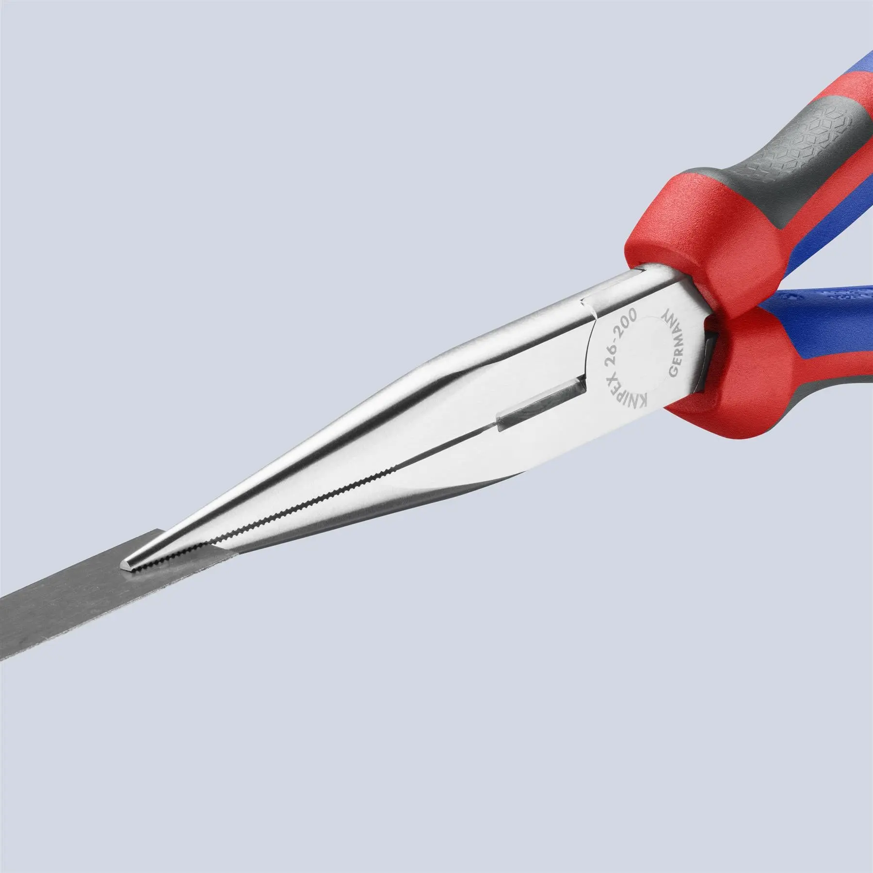 Knipex Snipe Nose Side Cutting Pliers Chrome 200mm Stork Beak Plier Multi Component Grips 26 15 200 - Image 3