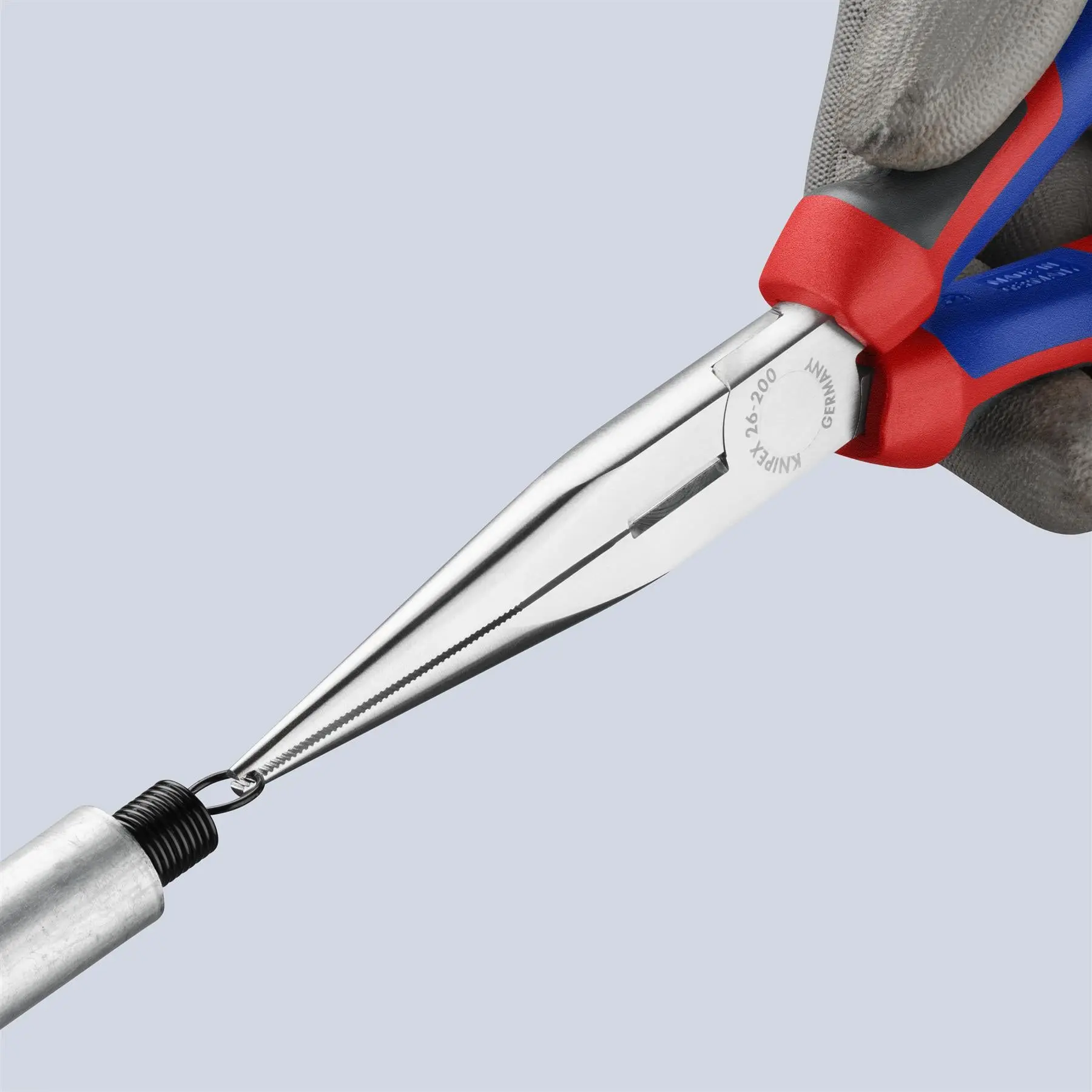 Knipex Snipe Nose Side Cutting Pliers Chrome 200mm Stork Beak Plier Multi Component Grips 26 15 200 - Image 4
