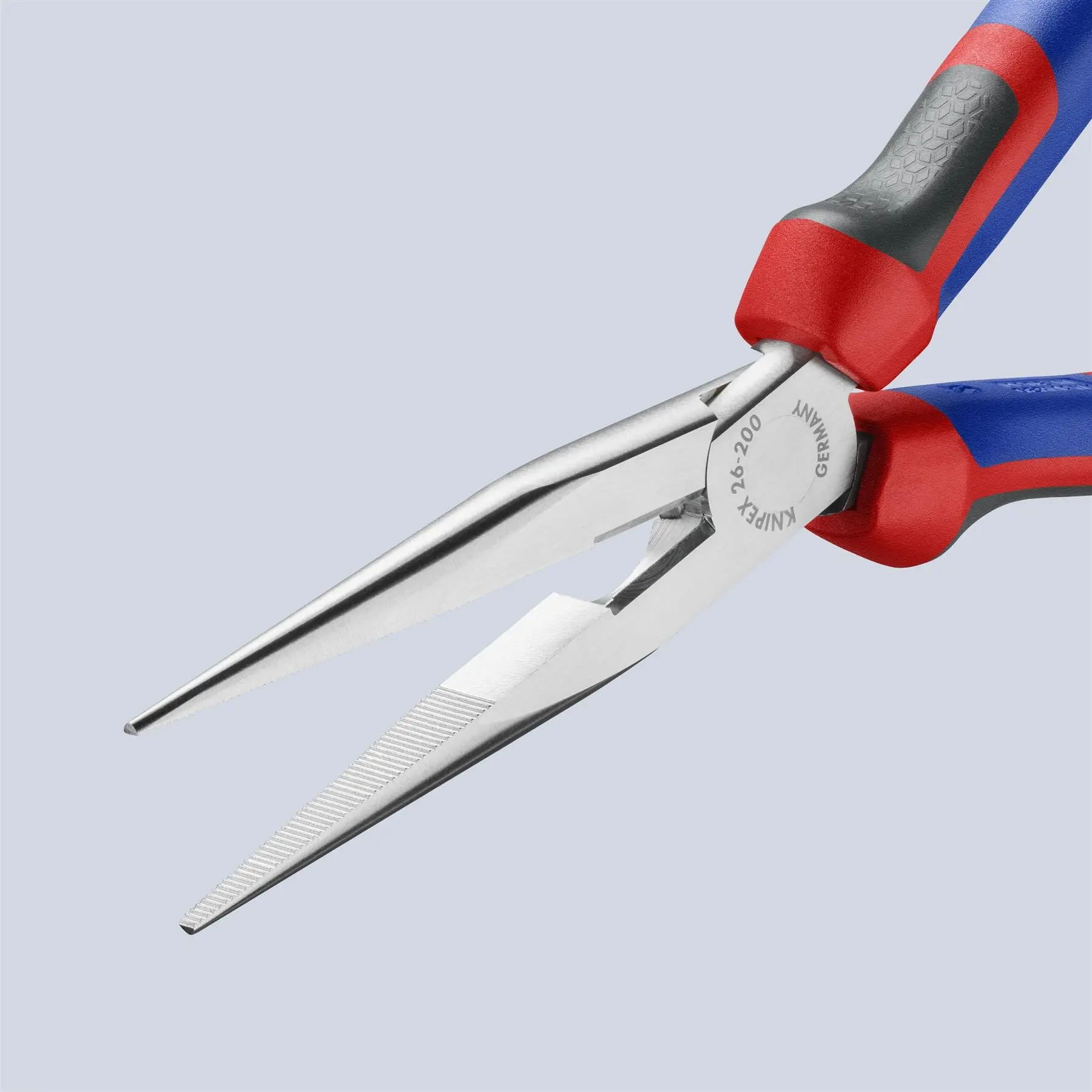 Knipex Snipe Nose Side Cutting Pliers Chrome 200mm Stork Beak Plier Multi Component Grips 26 15 200 - Image 5