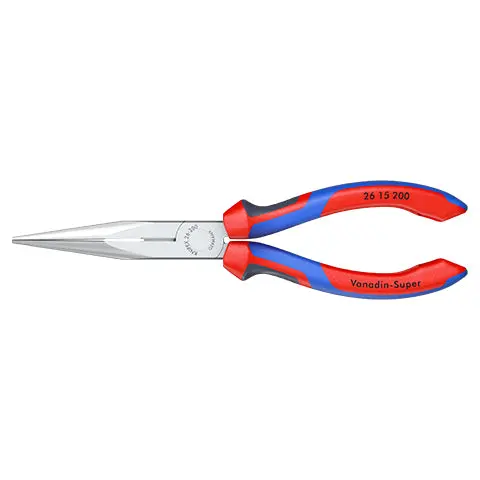 Knipex Snipe Nose Side Cutting Pliers Chrome 200mm Stork Beak Plier Multi Component Grips 26 15 200 - Image 6