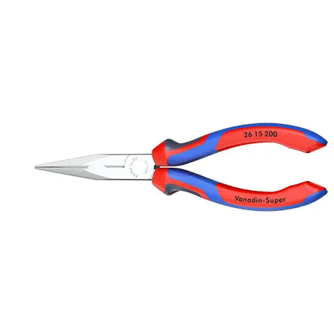 Knipex Snipe Nose Side Cutting Pliers Chrome 200mm Stork Beak Plier Multi Component Grips 26 15 200 - Image 8