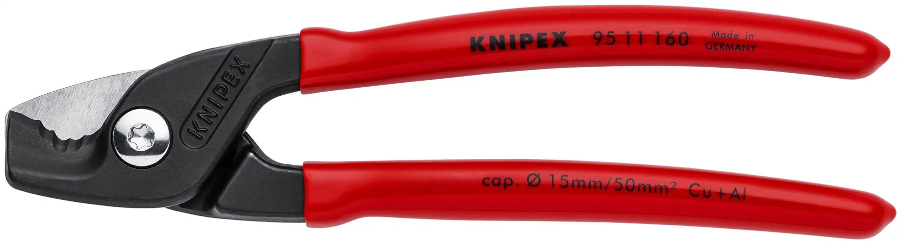 Knipex StepCut Cable Shears Cutting Pliers 15mm Capacity 160mm 95 11 160 - Image 5
