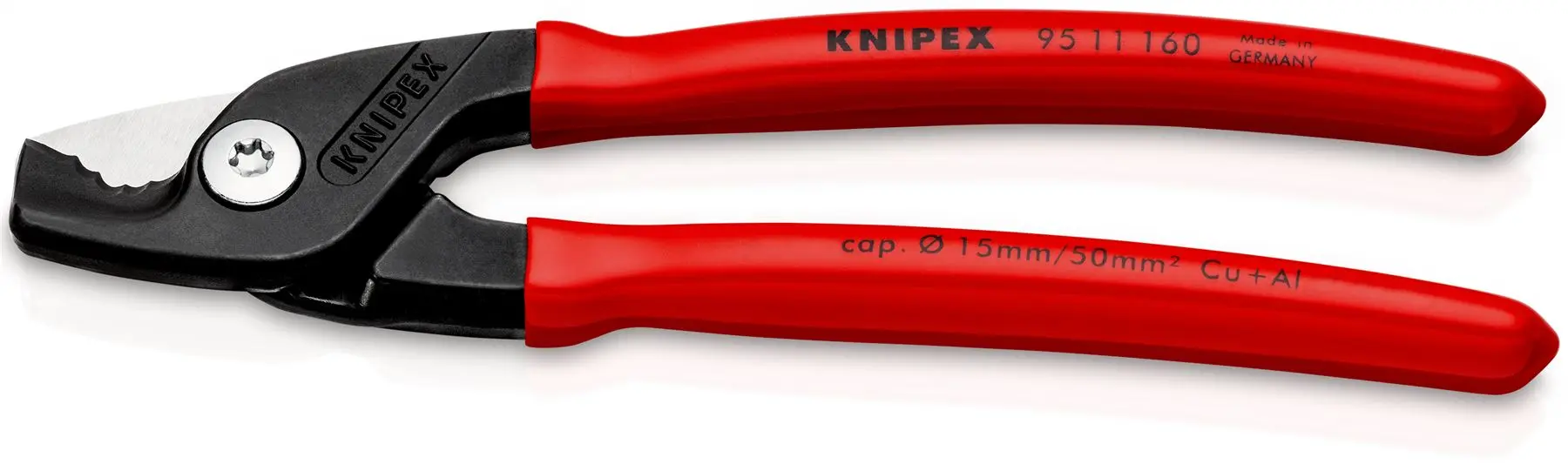 Knipex StepCut Cable Shears Cutting Pliers 15mm Capacity 160mm 95 11 160 - Image 7